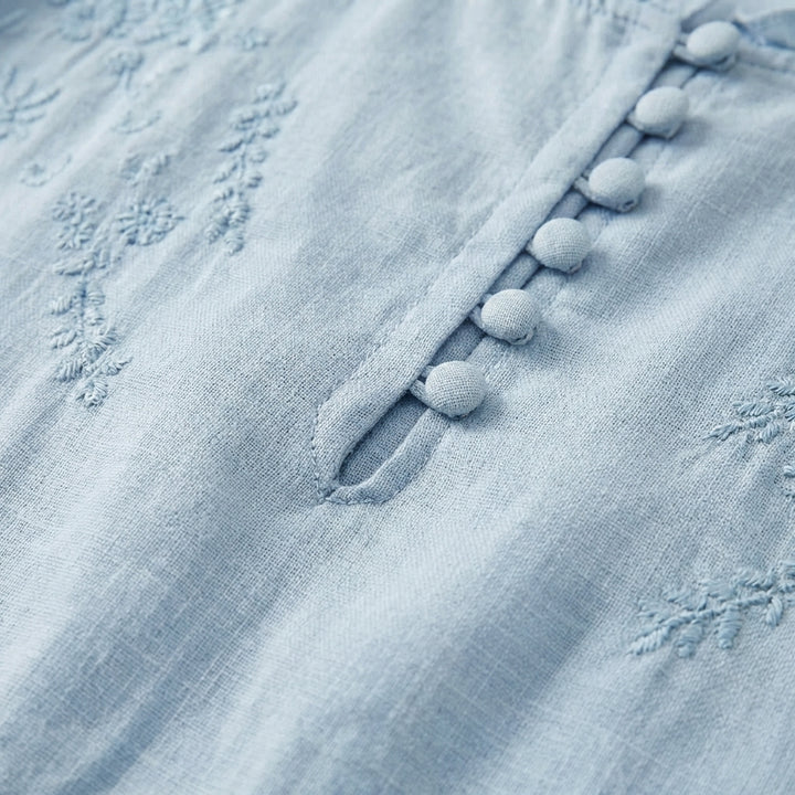 Abril | Camicetta Ricamata Donna con Manica a Sbuffo