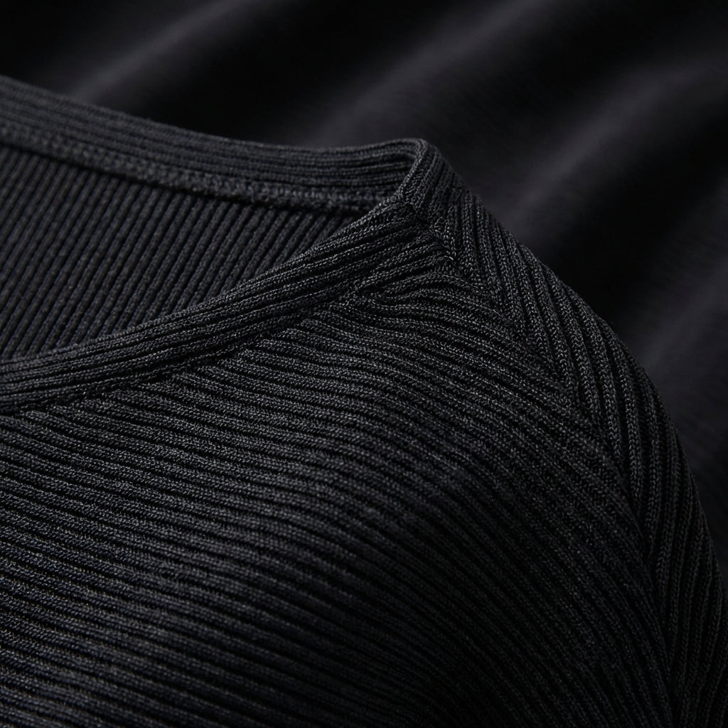 Adriana | Vestito Midi con Collo Drappeggiato Donna Sofisticato