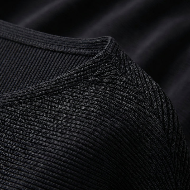 Adriana | Vestito Midi con Collo Drappeggiato Donna Sofisticato