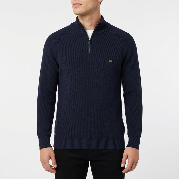 Aiden | Maglione a Coste con Cerniera per Uomo