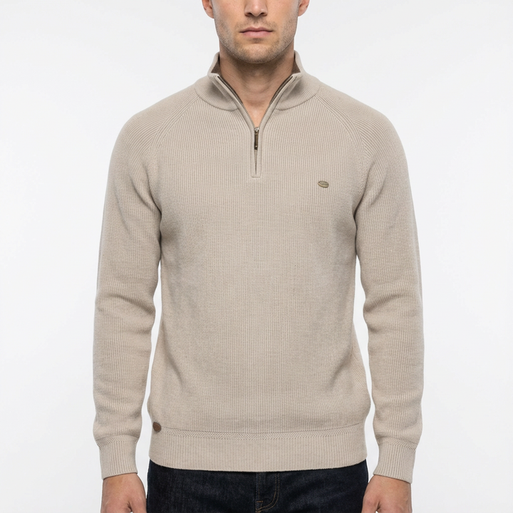 Aiden | Maglione a Coste con Cerniera per Uomo