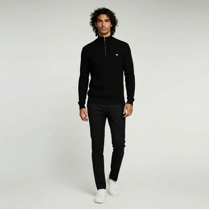 Aiden | Maglione a Coste con Cerniera per Uomo