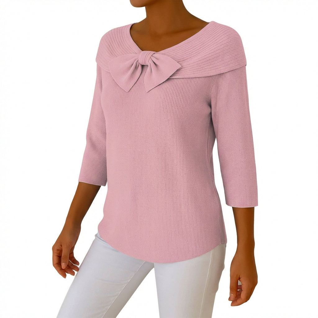 Aitana | Maglia con Fiocco e Manica a 3/4 Donna