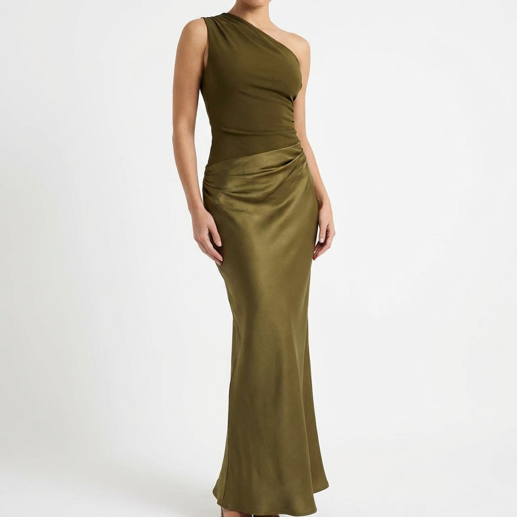 Aitana | Abito Lungo Asimmetrico Raffinato da Donna