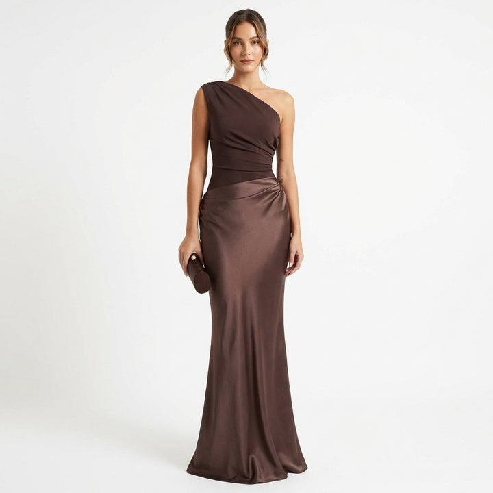 Aitana | Abito Lungo Asimmetrico Raffinato da Donna