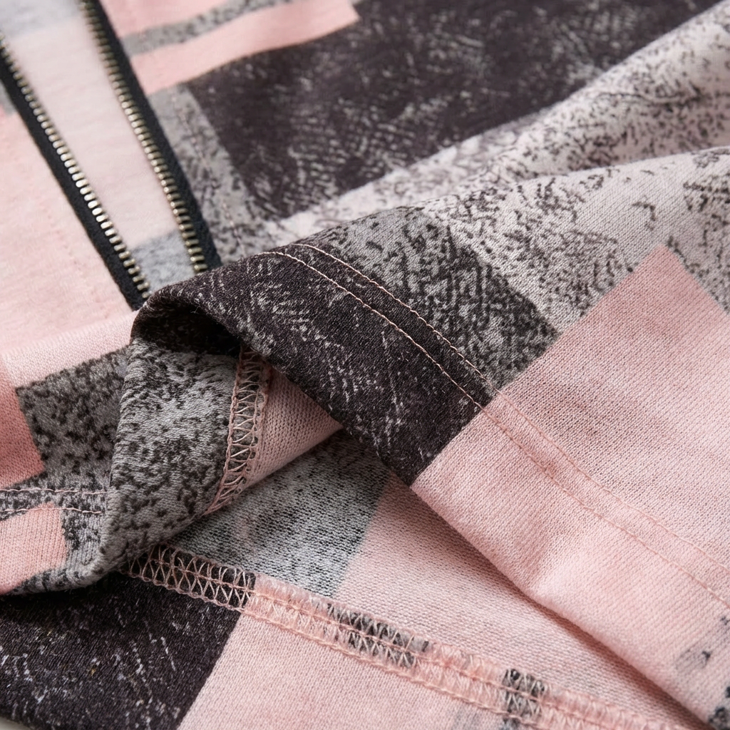 Aitana | Sudadera Patchwork Media Cremallera Mujer