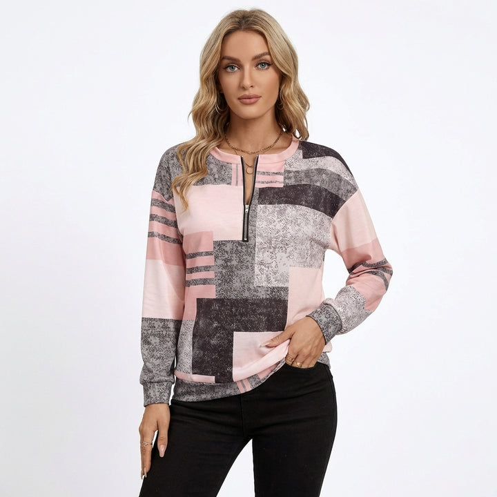 Aitana | Sudadera Patchwork Media Cremallera Mujer