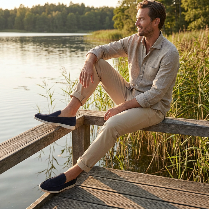 Alejandro | Mocasines Hombre Con Costuras Vistas Y Suela Contraste | Casual