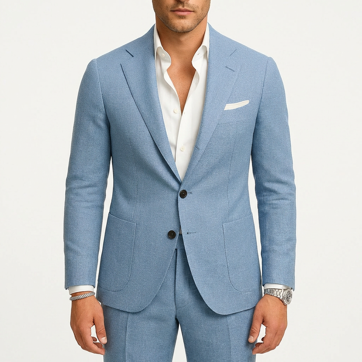 Alejandro | Traje Dos Piezas Hombre Con Solapa Clásica Y Botones Contraste | Smart Casual