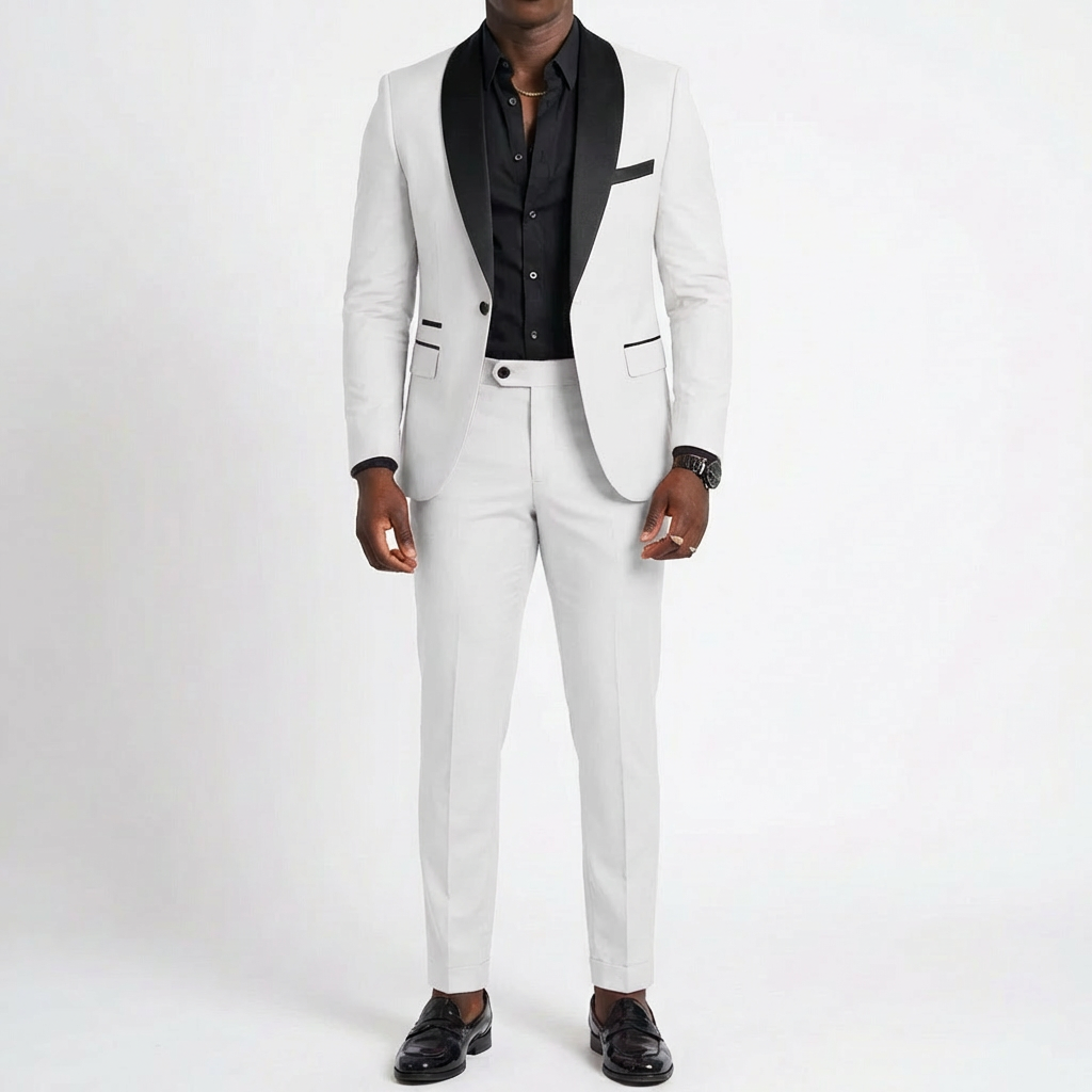 Alejandro | Traje Novio Hombre Con Solapa Clásica Y Corte Slim | Elegante