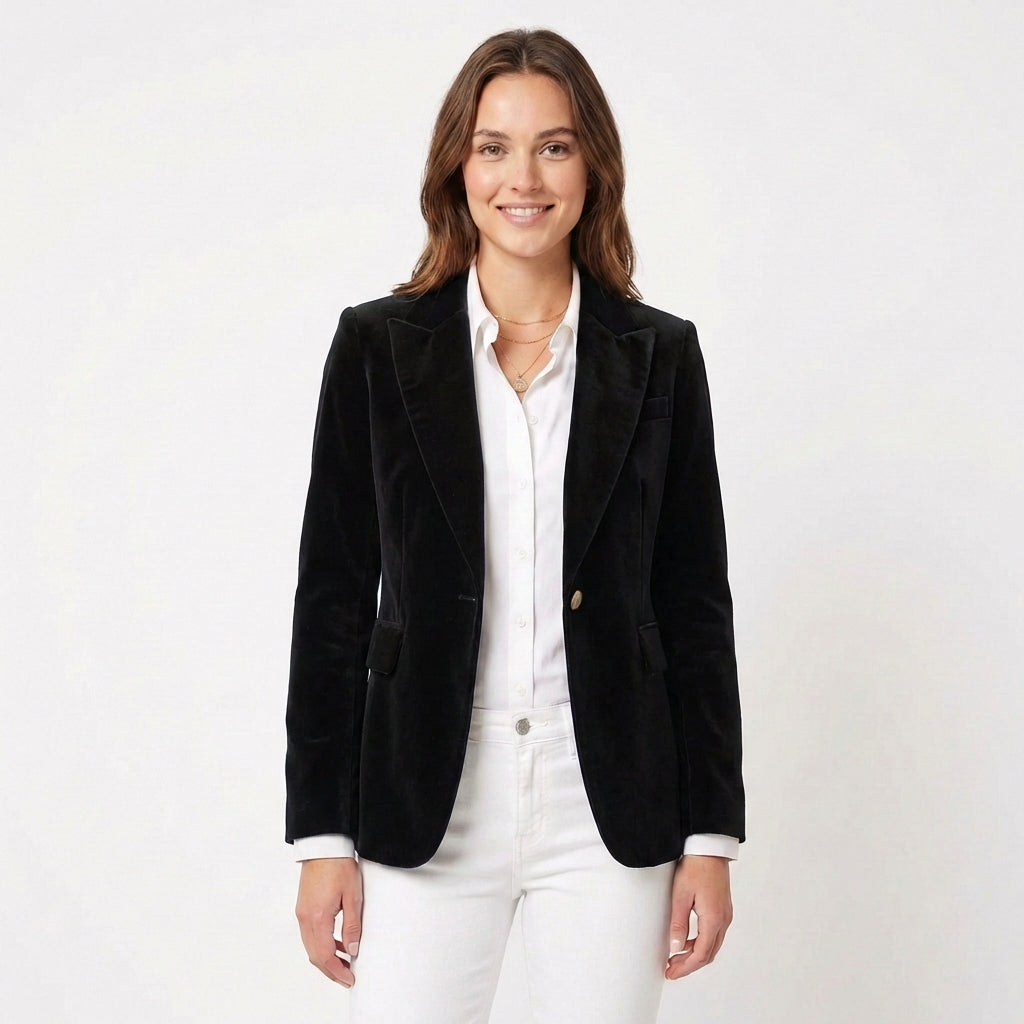 Alma | Blazer Entallada Un Botón Mujer Chic