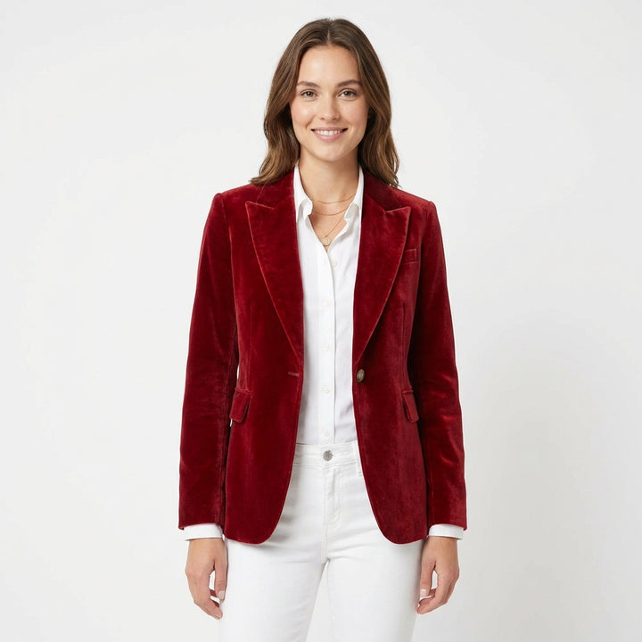 Alma | Blazer Entallada Un Botón Mujer Chic