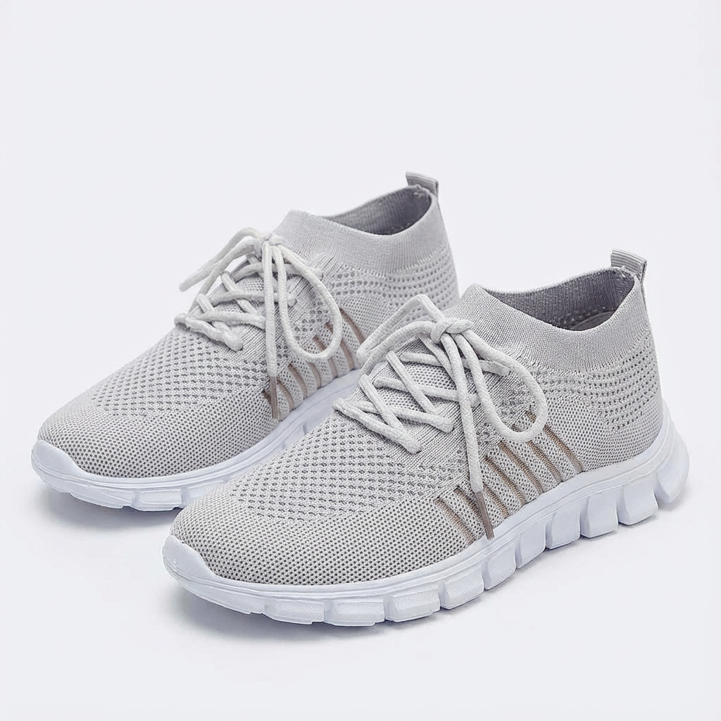 Alyssa | Scarpe da Ginnastica in Maglia con Lacci da Donna