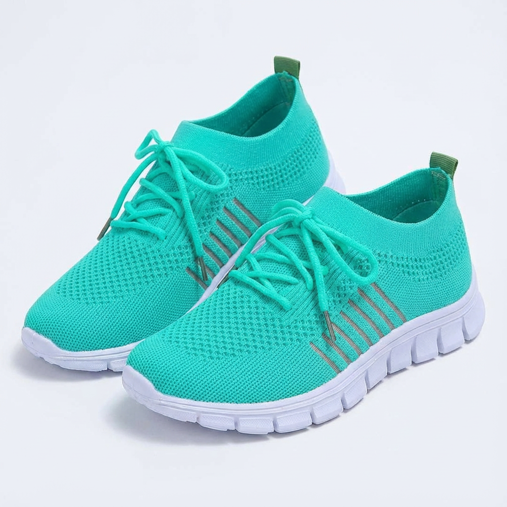 Alyssa | Scarpe da Ginnastica in Maglia con Lacci da Donna