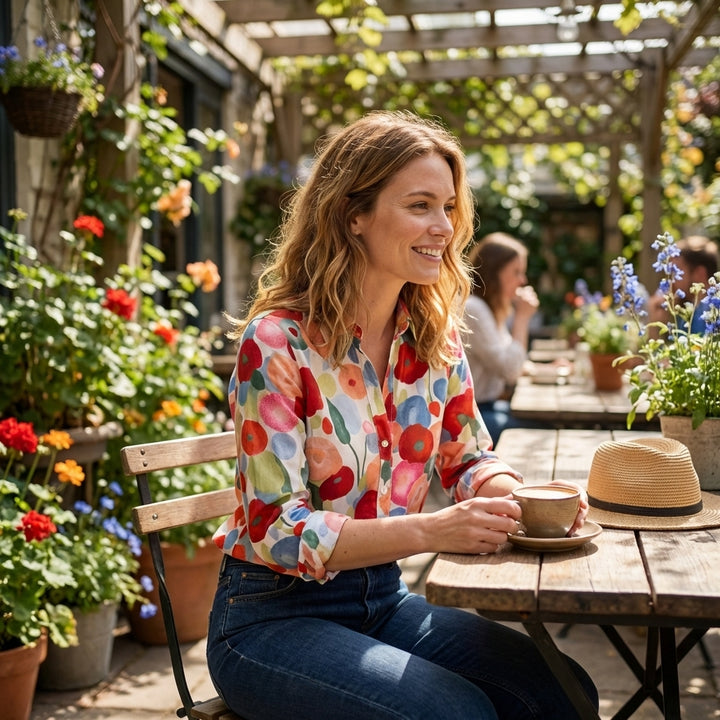 Amapola | Camisa Estampado Floral Acuarela Mujer