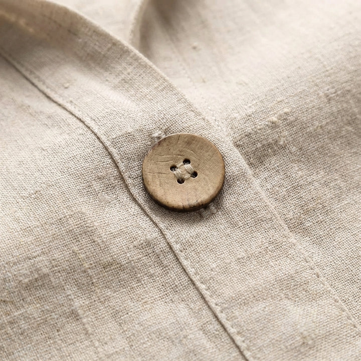 Amparo | Blusa ampia con collo alla coreana donna