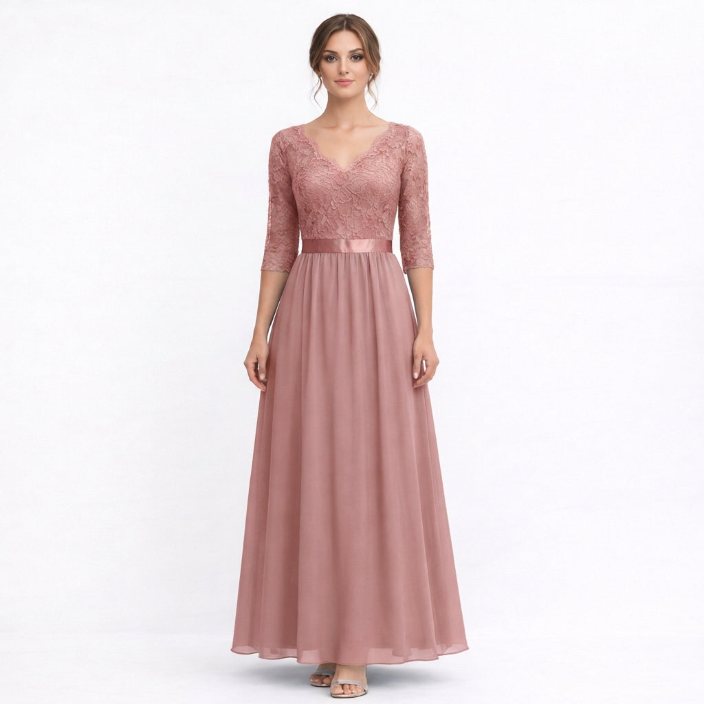 Amparo | Abito Maxi Ricamato Elegante da Donna