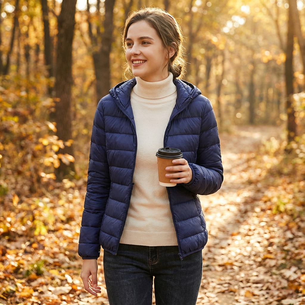 Angie | Chaqueta Acolchada Ligera con Capucha para Mujer