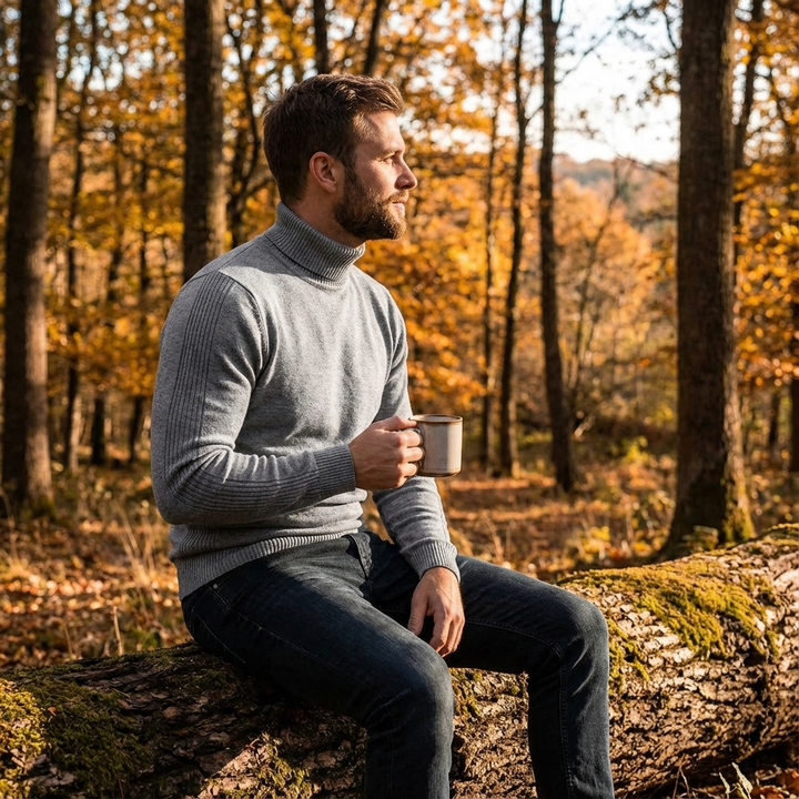 Archie | Maglione a Collo Alto Slim da Uomo