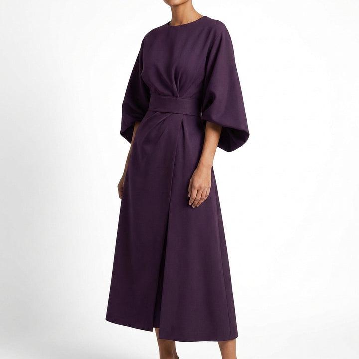 Ariadna | Vestito Midi Incrociato con Cintura Donna