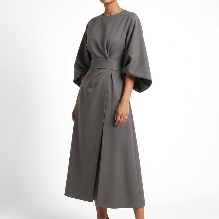 Ariadna | Vestito Midi Incrociato con Cintura Donna