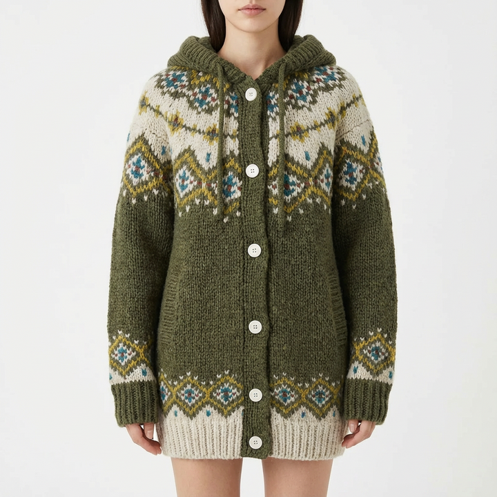 Autumn | Cárdigan con Capucha y Botones para Mujer