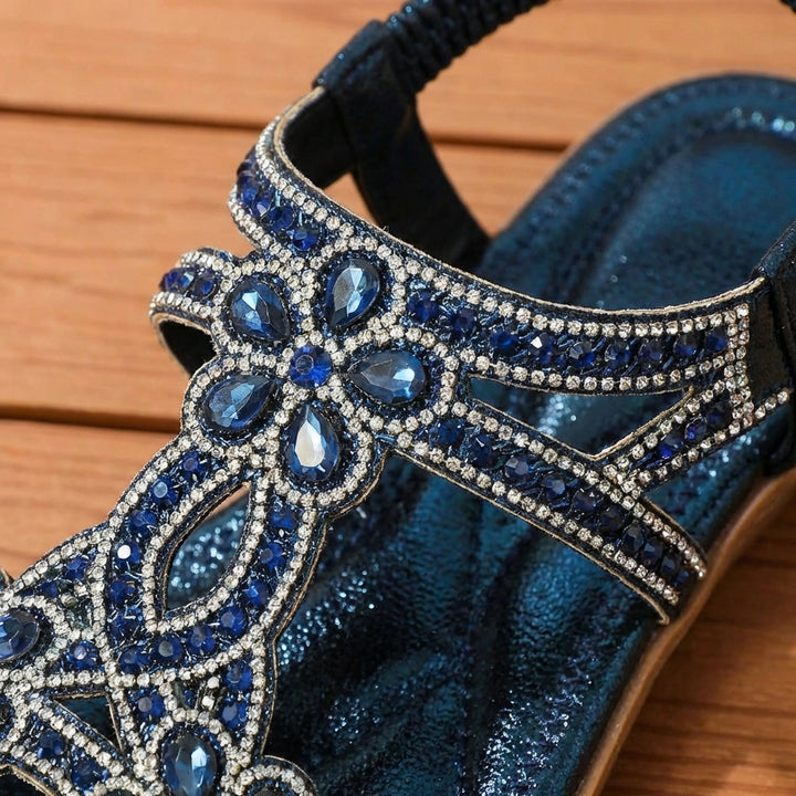 Azucena | Sandali Piani Donna con Pietruzze Elastiche