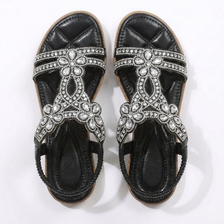 Azucena | Sandali Piani Donna con Pietruzze Elastiche