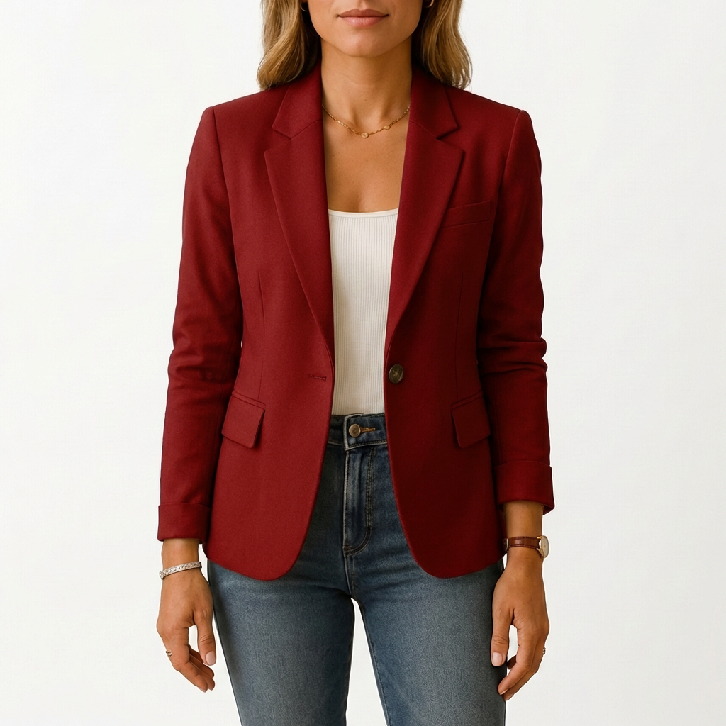 Beatriz | Blazer Entallada Un Botón Clásica Mujer