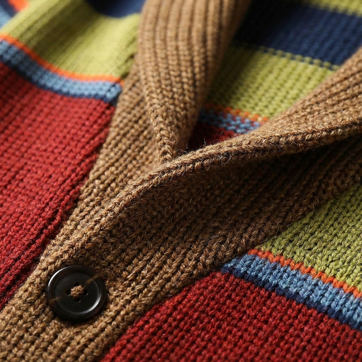 Bryce | Cardigan a Maglia a Righe da Uomo