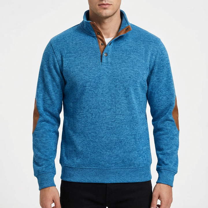 Carlton | Suéter de Hombre con Cuello Abotonado con Cuarto Botón