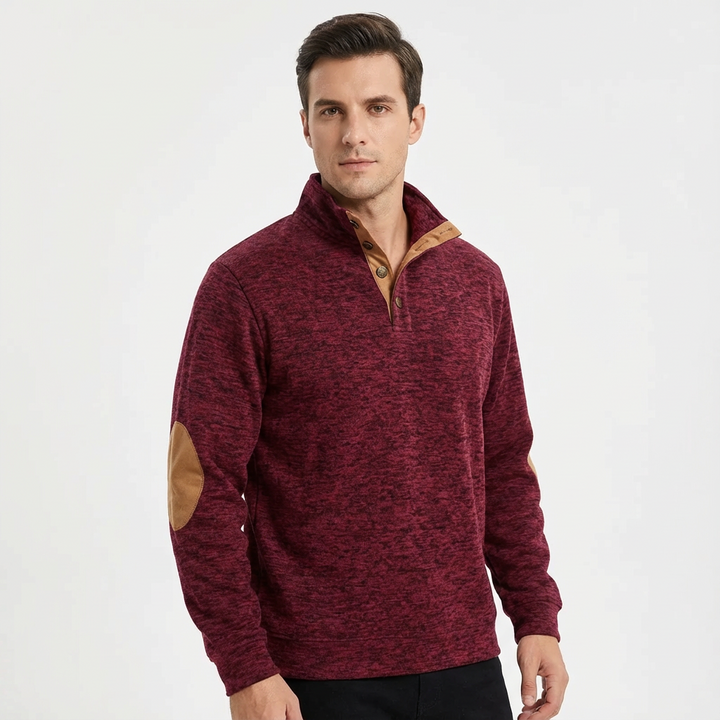 Carlton | Suéter de Hombre con Cuello Abotonado con Cuarto Botón