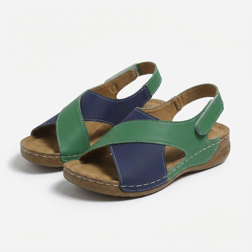 Carmen | Sandalias Mujer Con Tiras Cruzadas Y Suela Plana | Casual