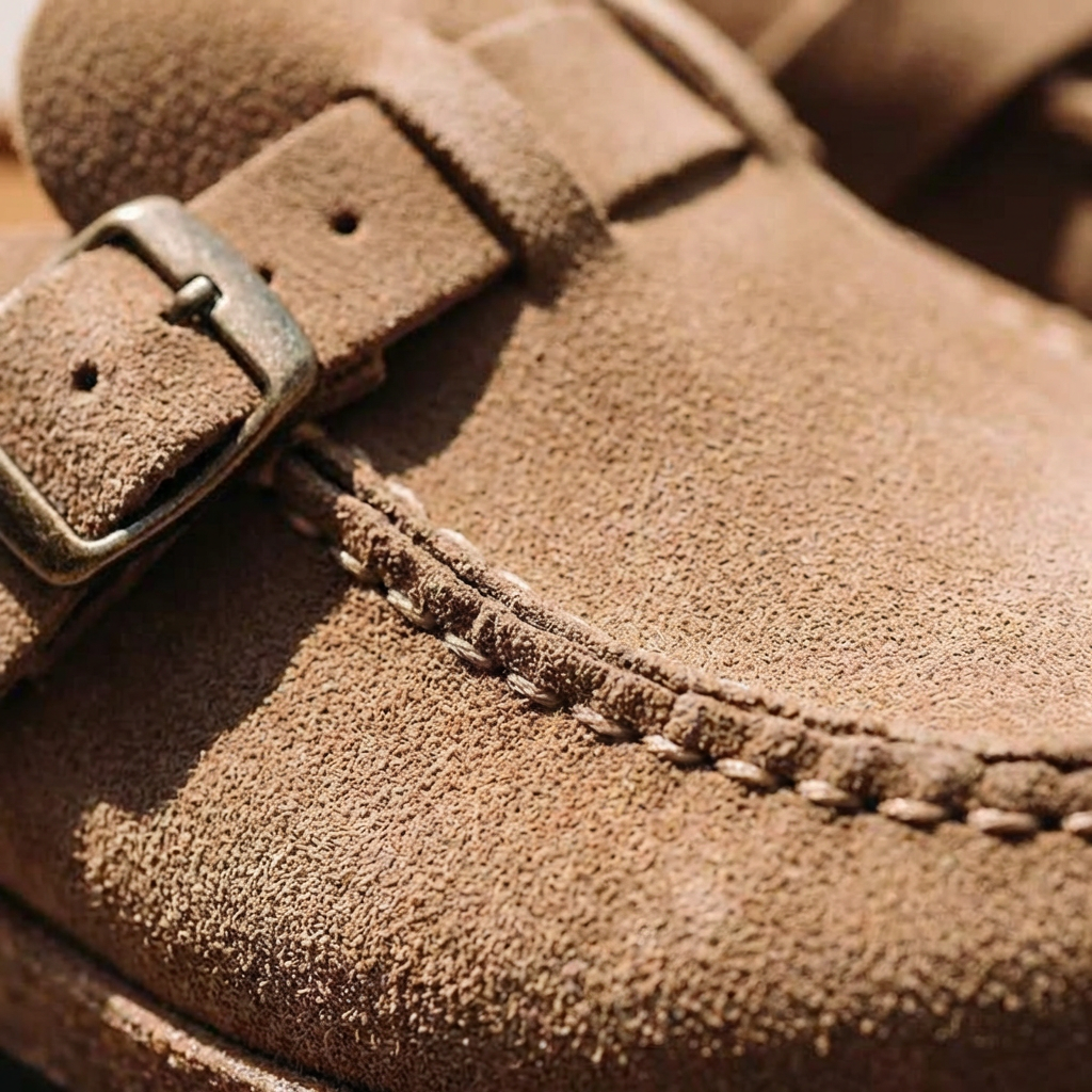 Carmen | Zuecos Mujer Con Hebilla Decorativa Y Costuras Vistas | Retro