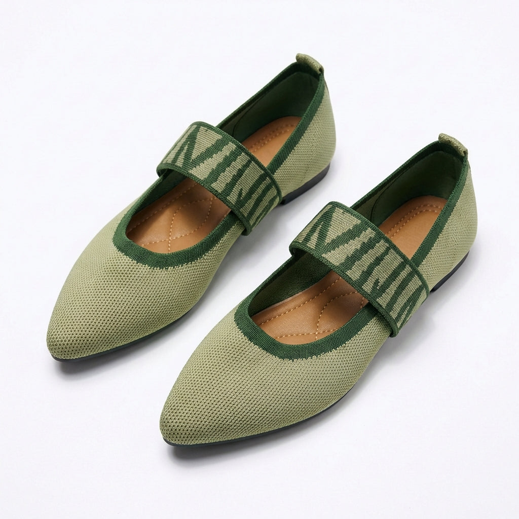 Catalina | Donna Ballerine Punta Cinturino Quadri