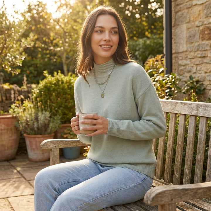 Celia | Jersey Cuello Perkins Suave Mujer