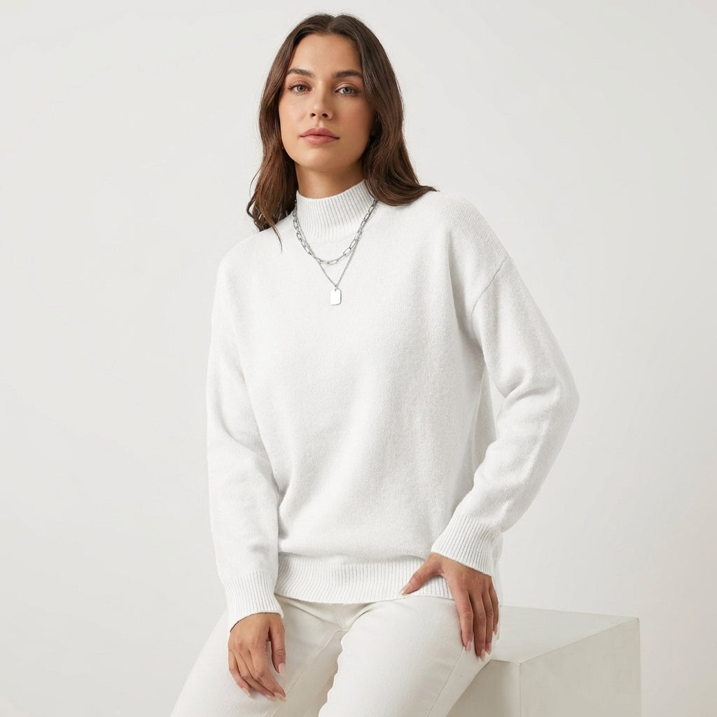 Celia | Jersey Cuello Perkins Suave Mujer