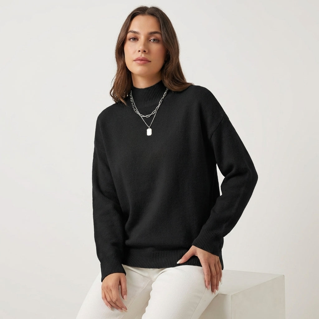 Celia | Jersey Cuello Perkins Suave Mujer