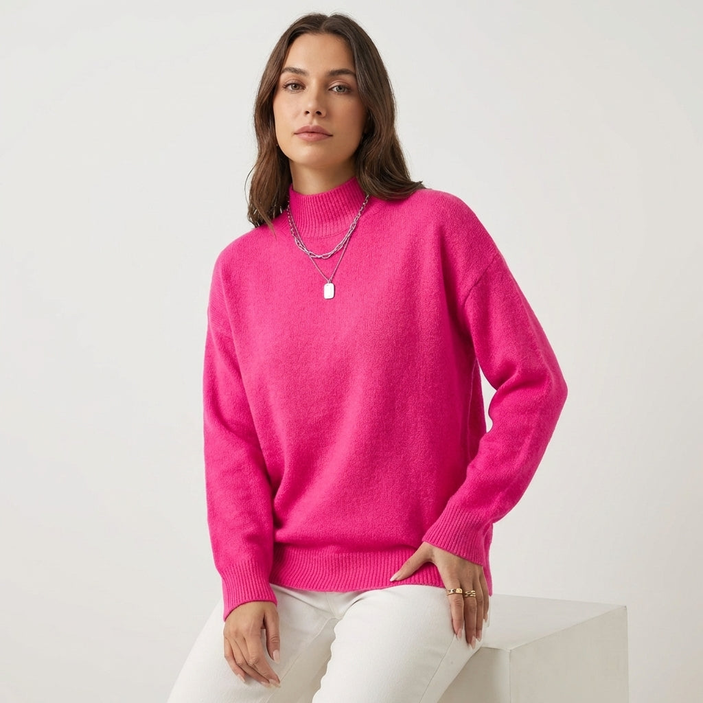 Celia | Jersey Cuello Perkins Suave Mujer