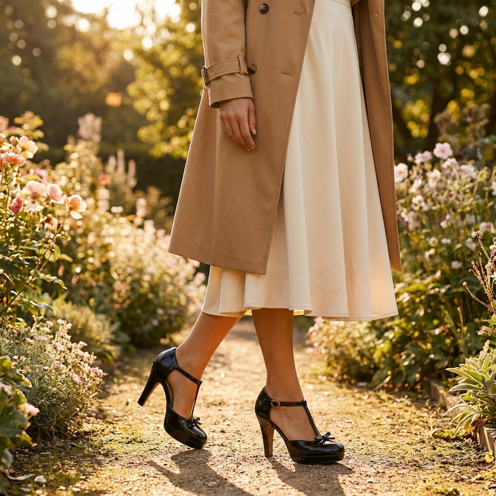 Celia | Scarpe con Tacco Alto e Fascia a T con Fiocco Donna