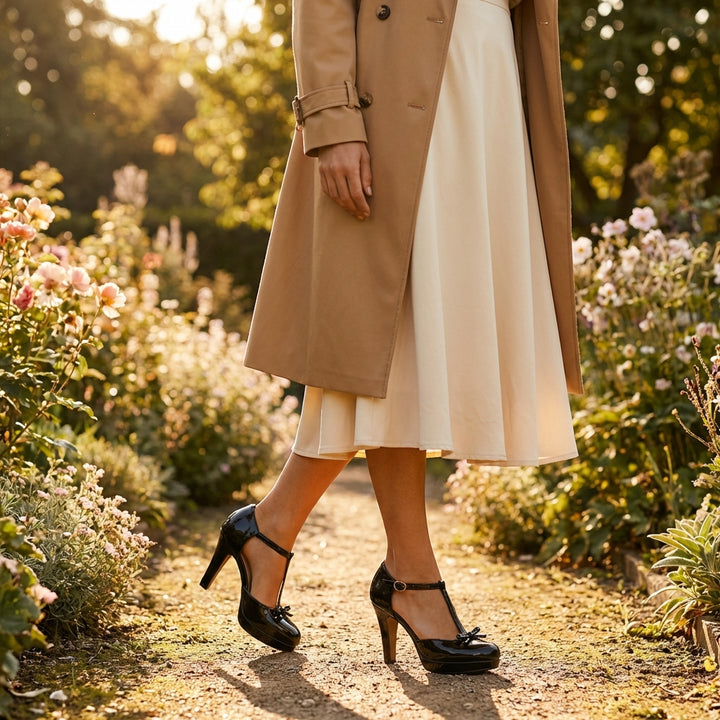 Celia | Scarpe con Tacco Alto e Fascia a T con Fiocco Donna