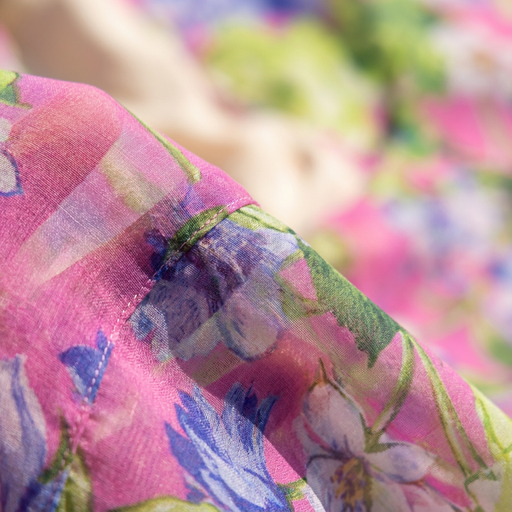 Christina | Vestido Maxi Floral de Un Hombro para Mujer