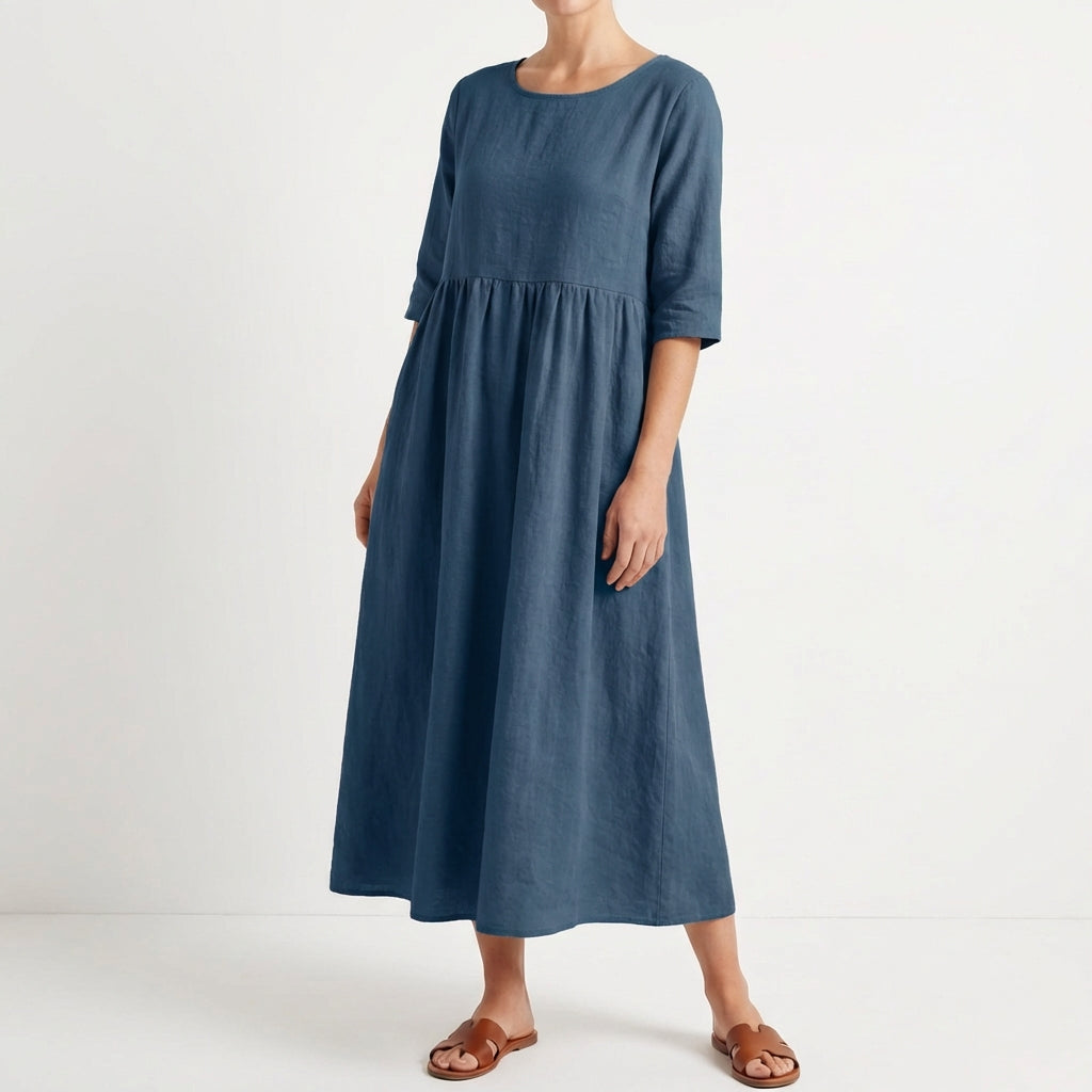 Cielo | Vestito Midi Largo a Manica Media Donna