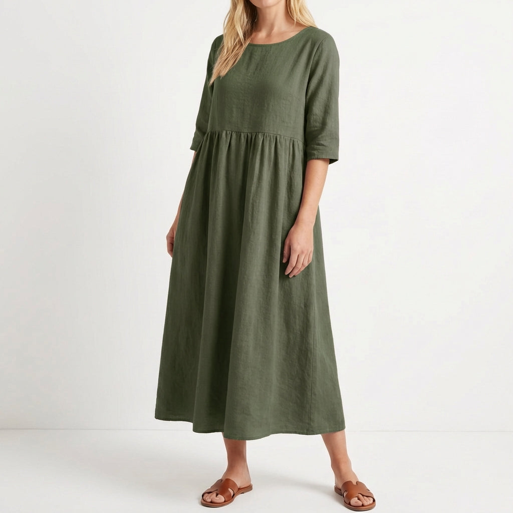 Cielo | Vestito Midi Largo a Manica Media Donna