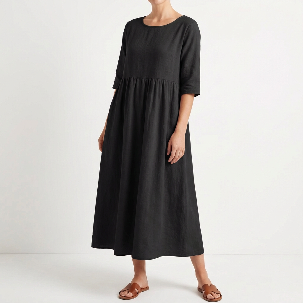 Cielo | Vestito Midi Largo a Manica Media Donna