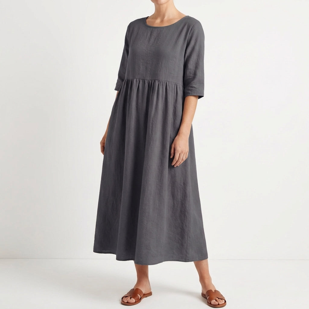 Cielo | Vestito Midi Largo a Manica Media Donna