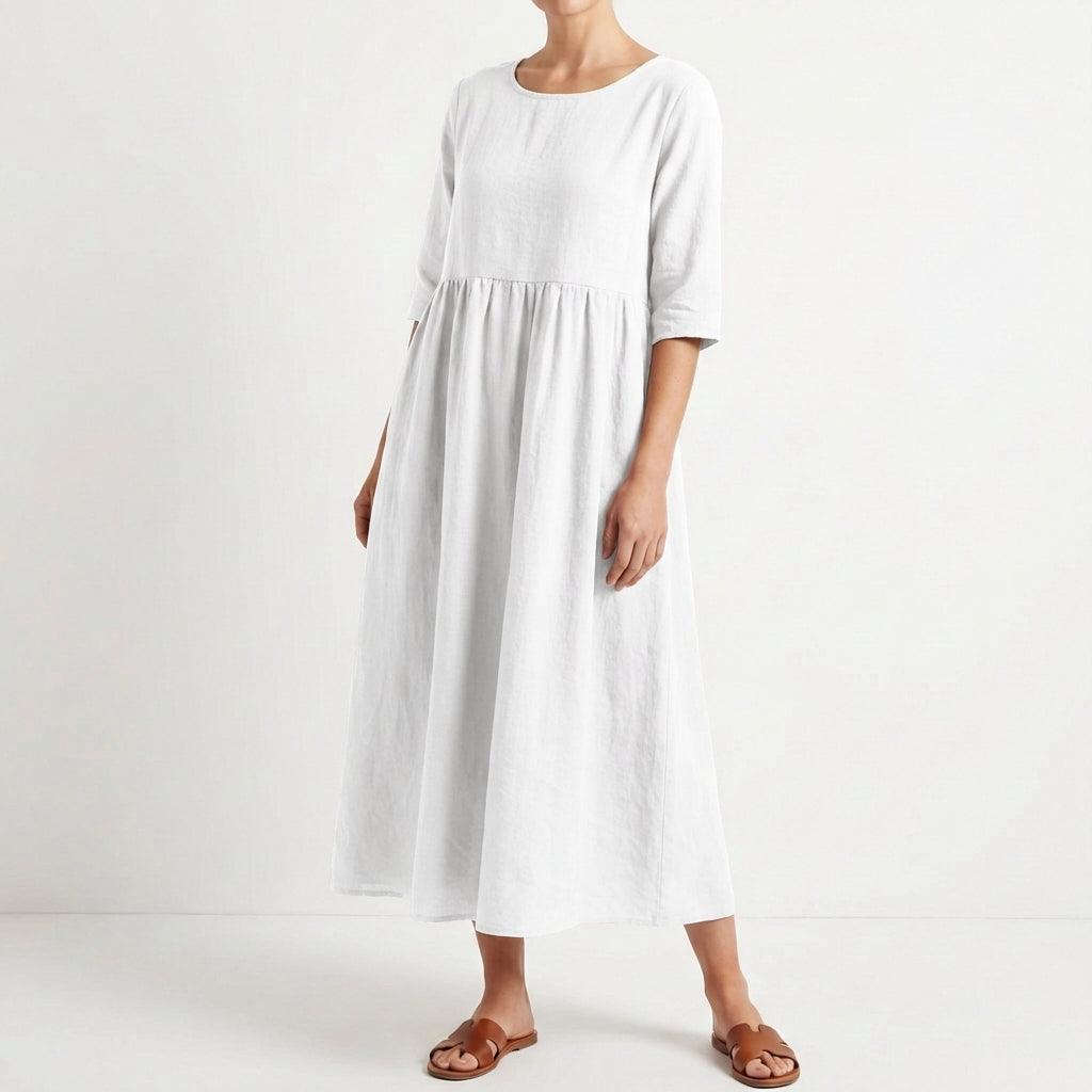 Cielo | Vestito Midi Largo a Manica Media Donna