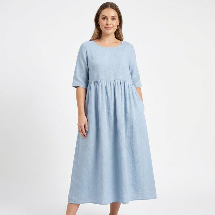 Cielo | Vestito Midi Largo a Manica Media Donna