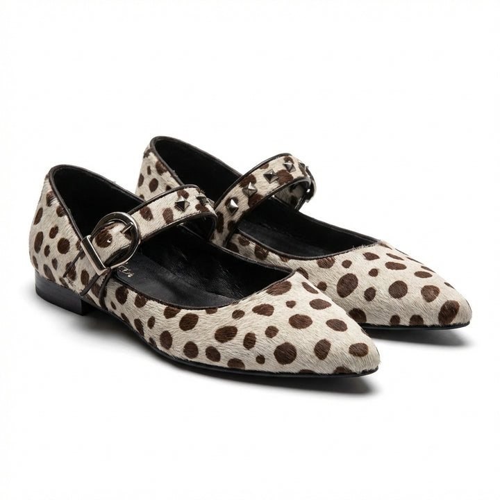 Cleo | Mules Punta con Fibbia Animal Print Donna