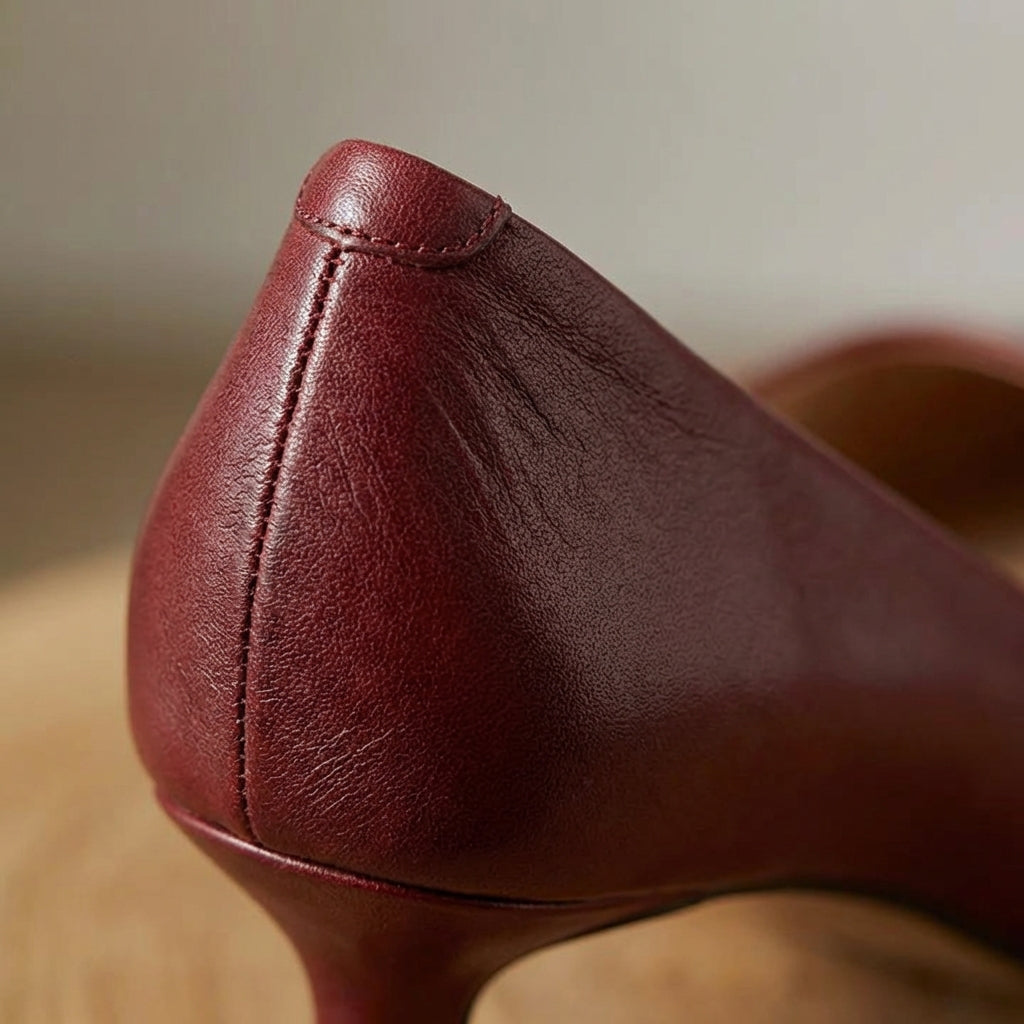 Covadonga | Mujer Salones Punta Fina Tacón Bajo Elegante